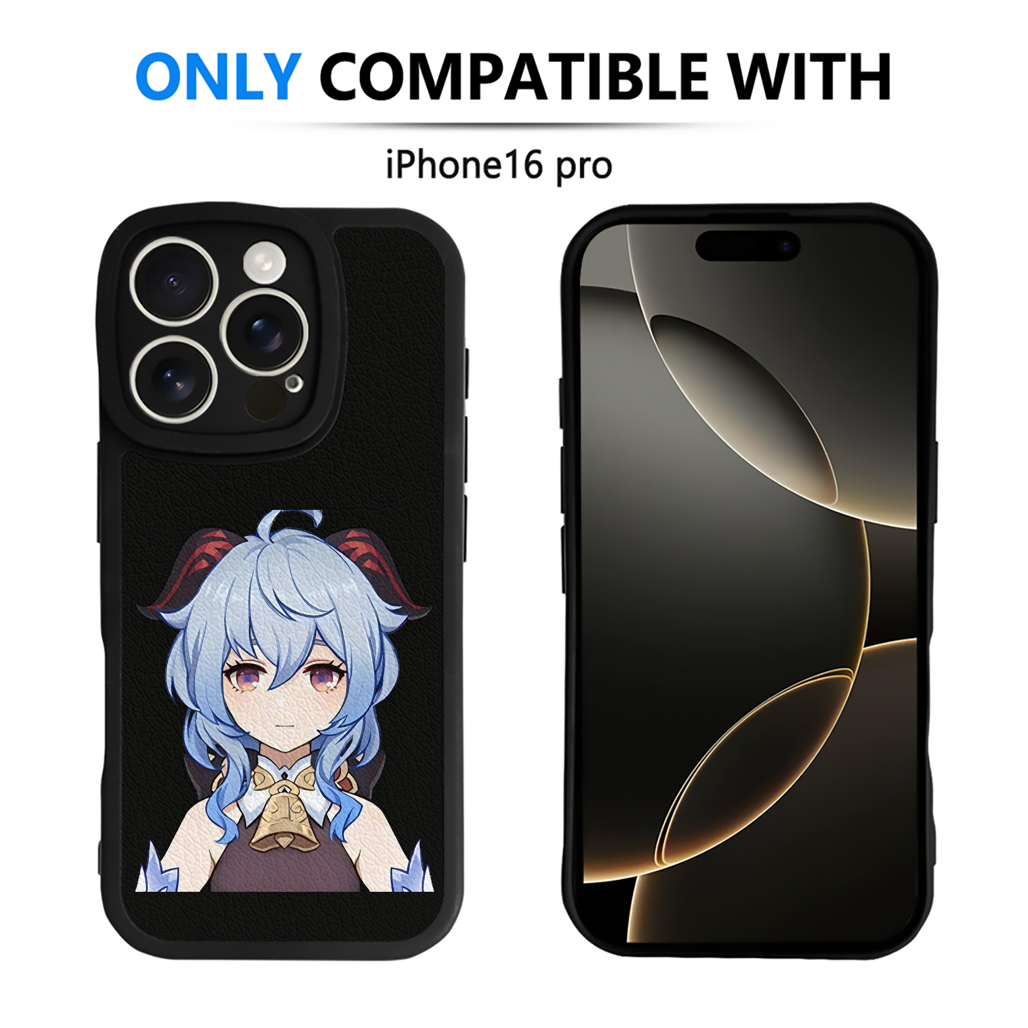 げんし神 甘雨 かんう genshin Ganyu 【iPhone 16シリーズ対応】シリコンスマホケース（レザー調） 材質：シリコン